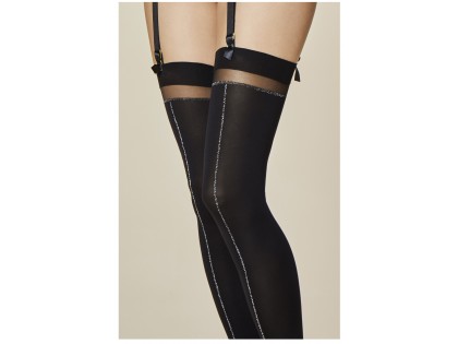Belt stockings with lurex stitching 40 den - 2