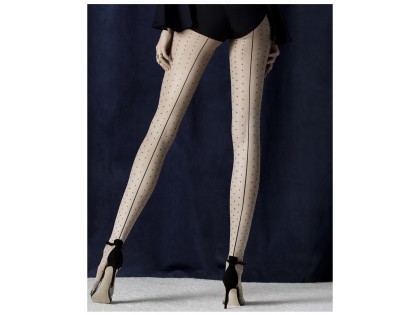 Suture and dotted 20den tights. - 2