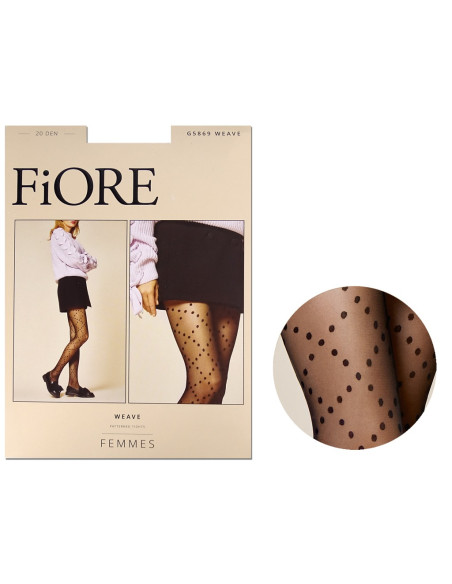 Dotted tights Fiore Weave 20 den - 3