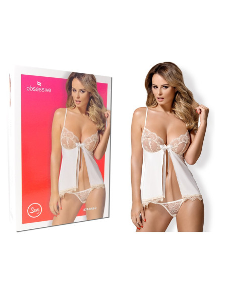 Creme erotisches Babydoll Obsessive - 3