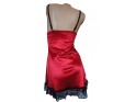 CHEMISE DE NUIT SATIN DENTELLE 2 ROUGE - 4