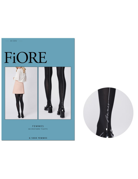 Collants en microfibres lisses avec couture 40dene - 3
