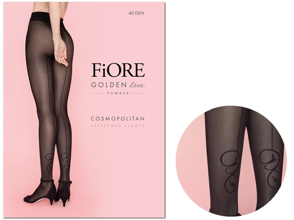 Glatte Damenstrumpfhose mit einer Rückennaht 40den - 3