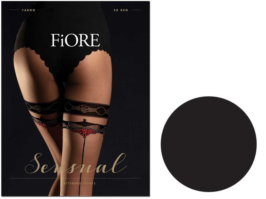 TABOO zeķbikses ar šuvēm, piemēram, zeķes Fiore 20den - 3