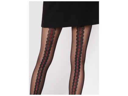 Women's tights with red stitching 20 den Fiore - 2