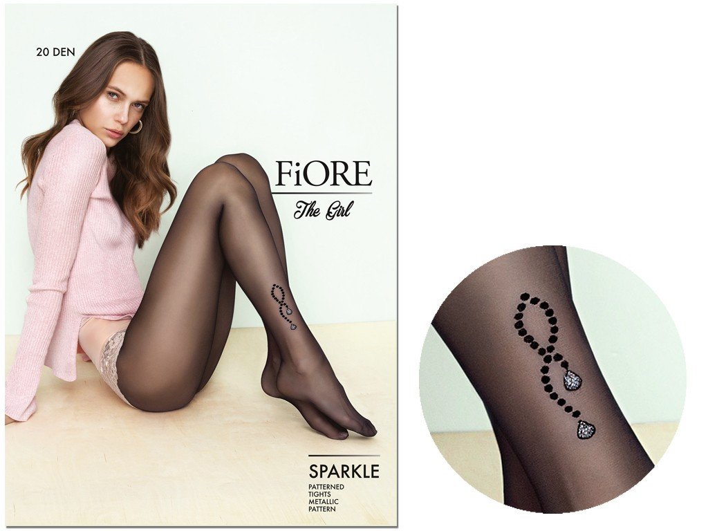Dámske pančuchové nohavice 20 Denier s hladkým vzorom vo farbe Fiore - 3