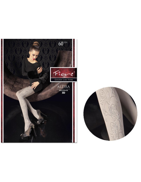 Women's tights with pattern covering 60 den Fiore - 3