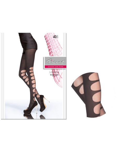 Collants à motifs microfibres 40 den Fiore - 3