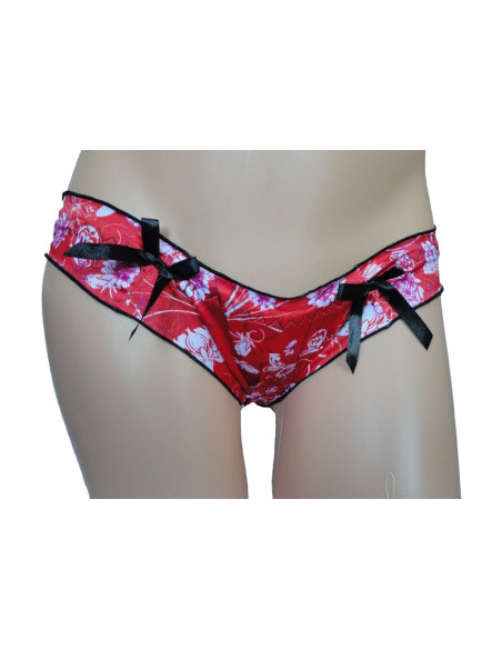 RED FLOWERS SATIN NIGHTDRESS - 4