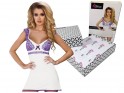 Weiß-lila Nachthemd Damenunterwäsche - 5