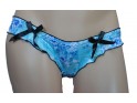 SATIN-NACHTHEMD BLAUE BLUMEN - 4