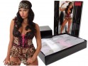 Lingerie set with leopard print shirt and shorts - 5