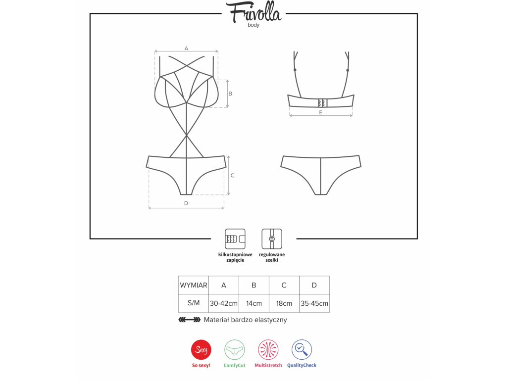 Corp negru cu curele din dantelă de la Obsessive - 4