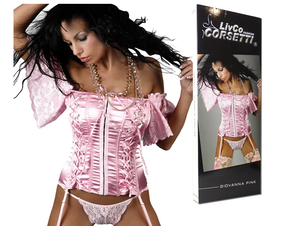 Corset en satin rose noué avec de l'espagnol - 4