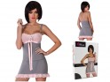 Grey pink nightdress with erotic lace - 4