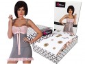 Grey pink nightdress with erotic lace - 5