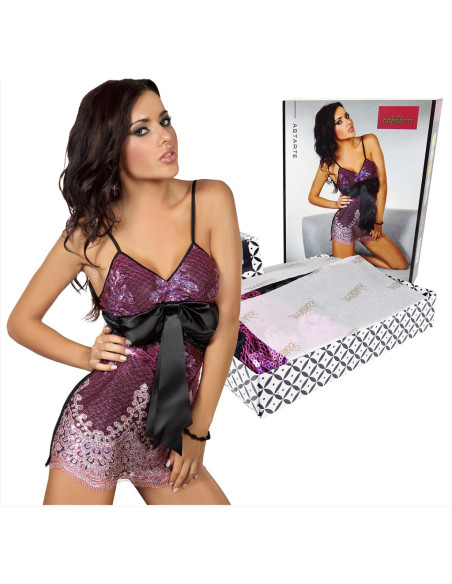 Pink lace nightdress nightdress underwear - 5