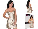 Beige and gold satin lingerie chemise - 4