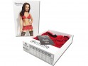 Red set of underwear garter belt bra - 6
