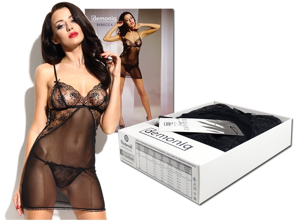 T-shirt en dentelle noire lingerie érotique - 5