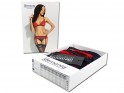 Red lace lingerie set garter belt - 6