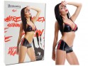 Black set of erotic lingerie like leather shorts and a bra - 3