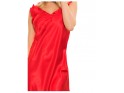 Červená saténová nočná košeľa pre ženy - 5