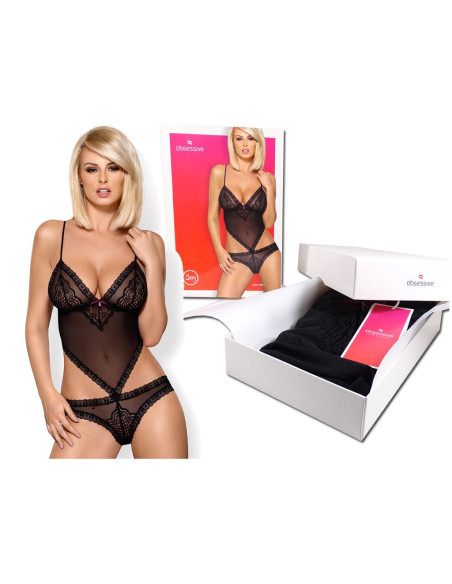 Juodas korpusas Obsessive erotinis apatinis trikotažas - 6