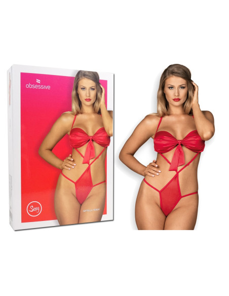 Červené telo Obsessive v erotickom prádle Giftella - 5