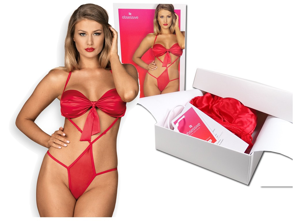 Červené tělo Obsessive v erotickém prádle Giftella - 6