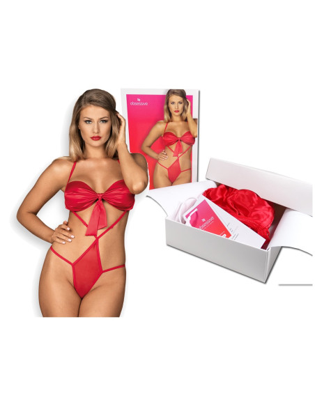 Sous-vêtements érotiques Giftella Obsessive Red Body - 6