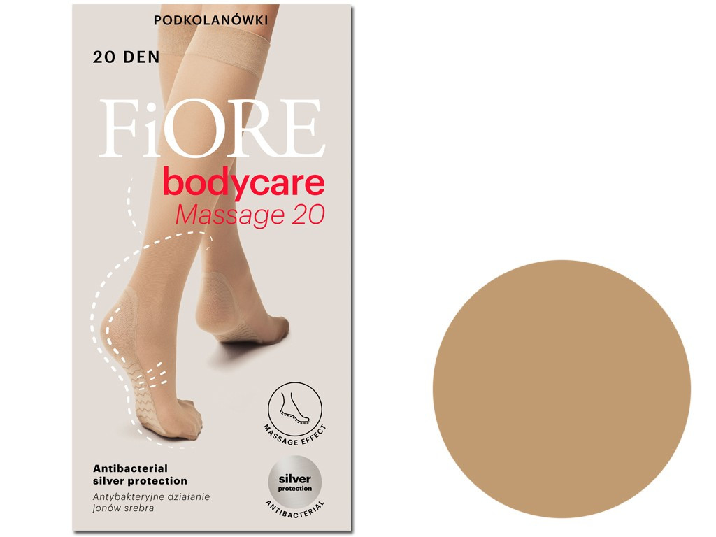 Podkolanówki 20 den Massage Fiore masaż stóp