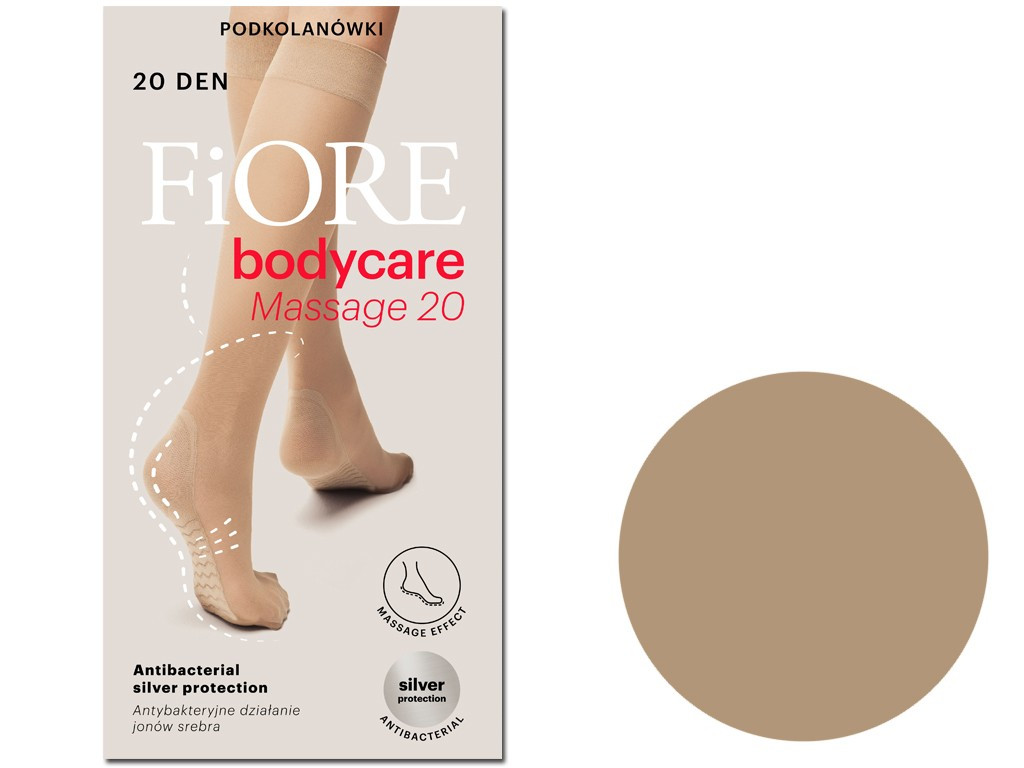 Podkolanówki 20 den Massage Fiore masaż stóp