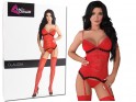 Porte-jarretelles de lingerie en dentelle de corset rouge - 6