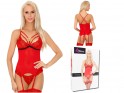 Red corset and garter belt thong lace - 4
