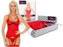 Red corset and garter belt thong lace - 5