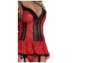 Red corset and garter belt thong Livia Corsetti - 8