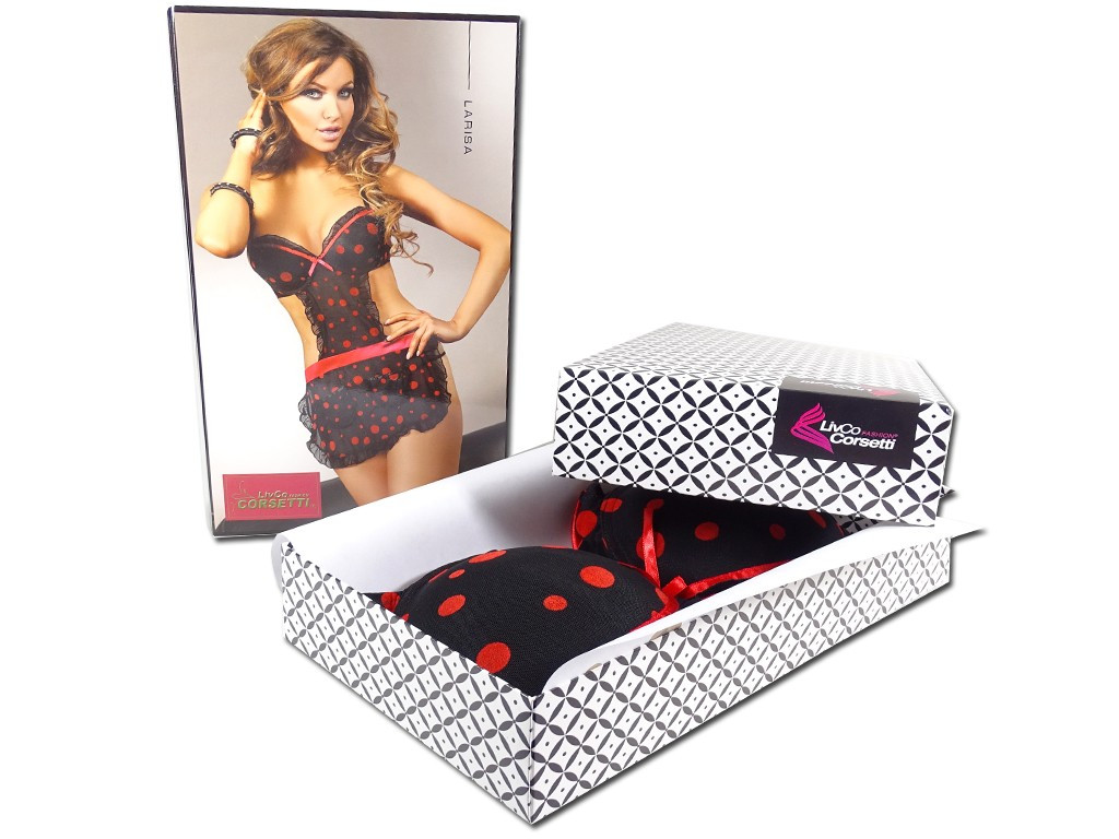 Maid pārģērbšanās polka dot priekšauts apakšveļa - 3