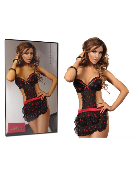 Dressing the maid's apron in dotted women's underwear - 6
