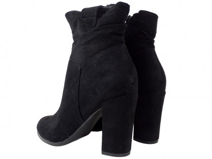 Black suede boots on a pole ladies' shoes - 2