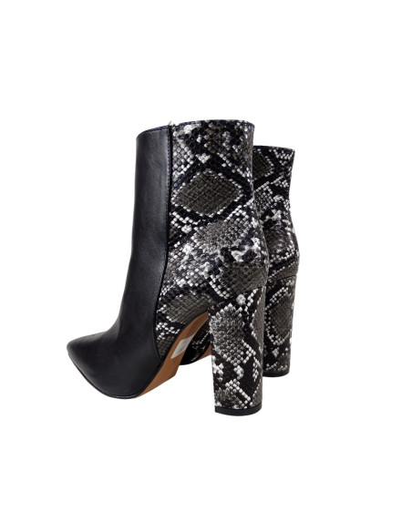 Bottes noires pour femmes éco en cuir serpent bottes à ressorts - 2