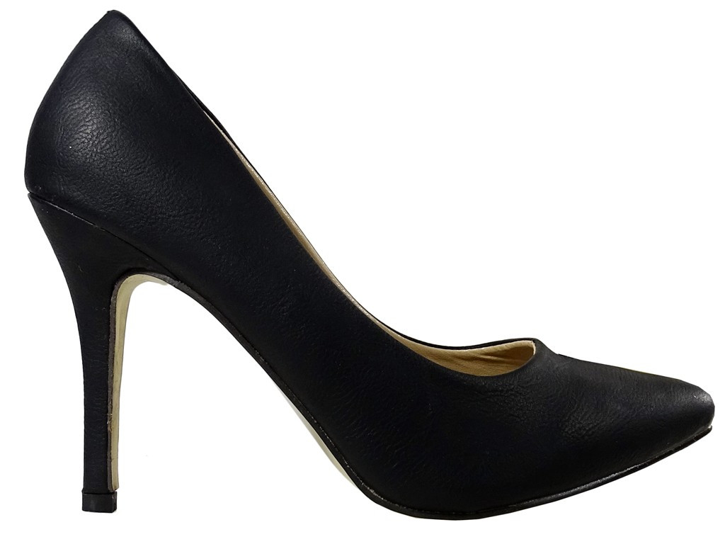 Stiletto negru mat pentru femei - 1