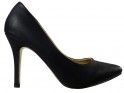 Жіночі матові чорні туфлі на шпильці - 1