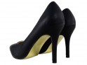 Жіночі матові чорні туфлі на шпильці - 4
