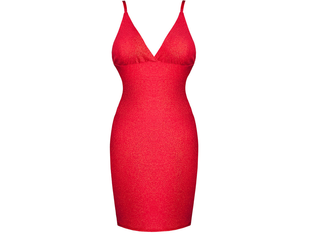 Rochie roșie strălucitoare pentru femei - 1