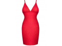 Red matching ladies' shiny dress - 1