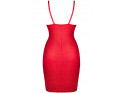 Red matching ladies' shiny dress - 2