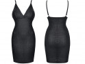 Dámské černé lesklé šaty - 3