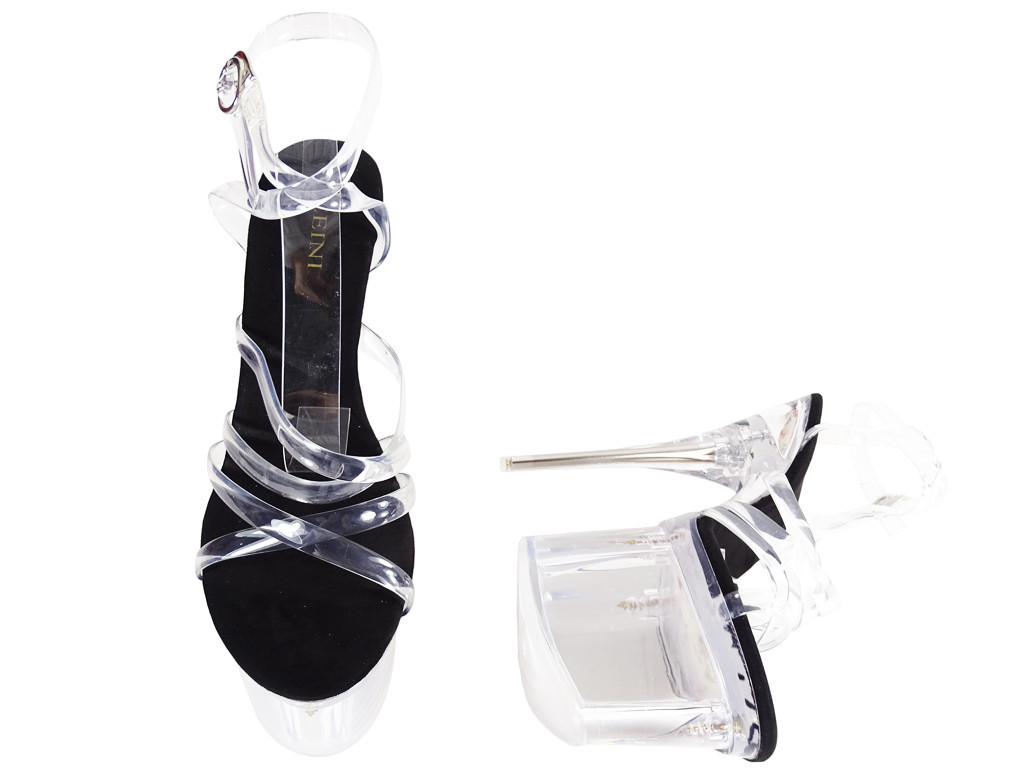 Ochelari negri transparenti pe platforma - 4