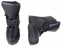 Černé izolované zimní boty pro ženy z ekologické kůže - 3